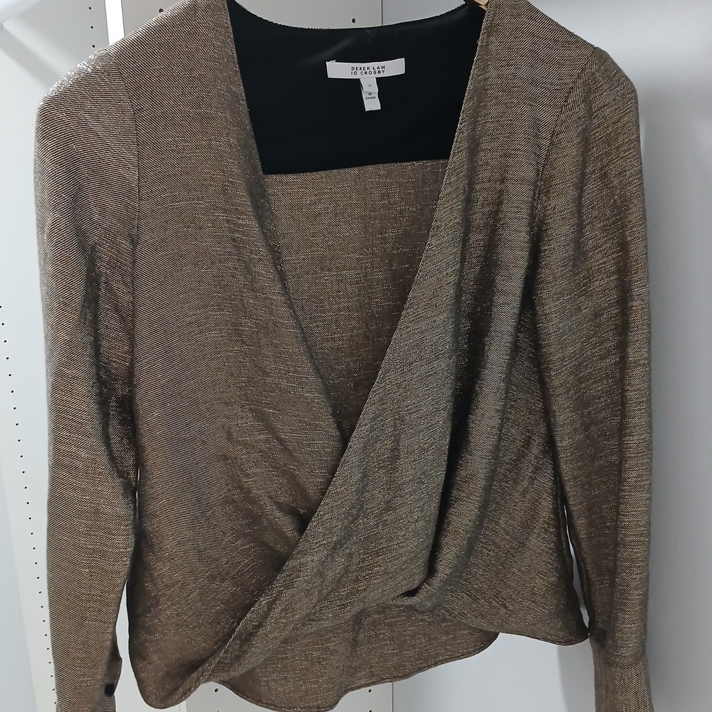 Derek Lam Bronze V-Neck Sweater